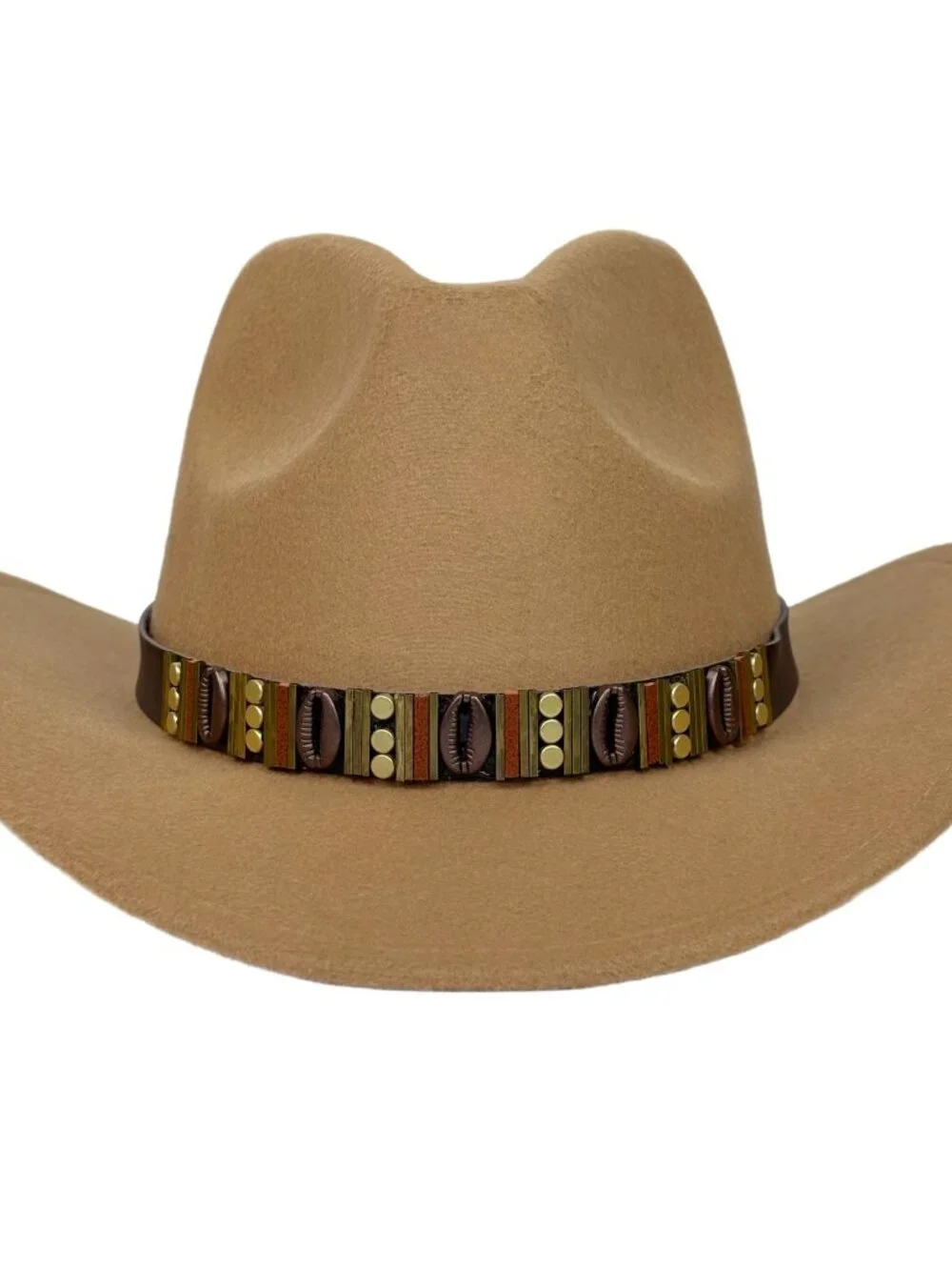 Beige Western Cowboy Hat Wide Brim Ranch Rodeo Cowgirl Festival Boho Costume Hat
